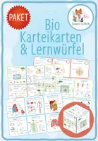 Vorschau - Arbeitsblätter - MEGA-SPARPAKET: 54x Bio Karteikarten und 9x Lernwürfel - Deckblatt