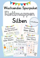 Vorschau - Stationenlernen - Sparpaket: Klettmappen Silben - Deckblatt