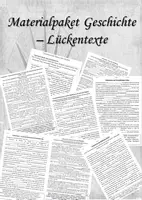 Vorschau - Arbeitsblätter - Paket - Lückentexte Geschichte - Deckblatt