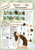 Vorschau - Mal- und Bastelvorlagen - Materialpaket Steinzeit Yoga Meditation Fantasiereise - Deckblatt