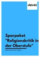 Vorschau - Stundenentwürfe - Sparpaket "Religionskritik in der Oberstufe" - Kritische Auseinandersetzung mit dem Glauben - Deckblatt