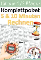 Vorschau - Arbeitsblätter - Komplettpaket - 5 & 10 Minuten Rechnen für die 1. und 2. Klasse - Deckblatt