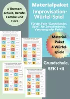 Vorschau - Arbeitsblätter - Improvisation Theater Darstellendes Spiel Würfeln Spiel, Vertretung, Ferien und Zwischendurch - Deckblatt