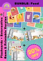 Aperçu - Apprentissages en autonomie - KIT PÉDAGOGIQUE! Food: Flashcards + Interactive Game + Printable Version - Page de couverture