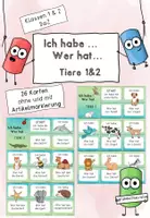 Vorschau - Spiele - Ich habe... Wer hat...? Lesespiele Tiere DaZ (Bundle) - Deckblatt