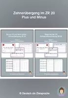 Vorschau - Arbeitsblätter - Zehnerübergang im ZR 20 (Plus und Minus) - Deckblatt
