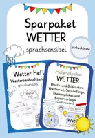 Vorschau - Arbeitsblätter - Sparpaket: Wetter (Bildkarten, Wetter Heft, Tafelmaterial) #Silvesterknaller24 - Deckblatt