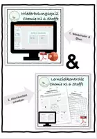 Vorschau - Arbeitsblätter - Chemie Klasse 6 Einheit STOFFE / Quiz zum Üben & Lernzielkontrolle - Deckblatt