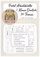 Vorschau - Arbeitsblätter - Komplettpaket: thematische Arbeitsblätter - 34 Sets - Deckblatt