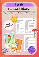 Vorschau - Arbeitsblätter - Bundle: Lese-Mal-Blätter für Klasse 1/2 - Deckblatt
