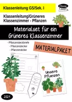 Vorschau - Arbeitsblätter - Materialset für ein grüneres Klassenzimmer - Pflanzen in der Klasse kennenlernen und pflegen - Deckblatt