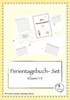 Vorschau - Anderer Materialtyp - Ferientagebücher - Sammlung Klasse 1-3 - Deckblatt
