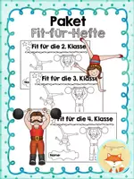Vorschau - Arbeitsblätter - Paket - 3 Minihefte Deutsch (Fit für die 2., 3. und 4. Klasse) - Deckblatt