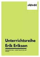 Vorschau - Unterrichtsreihen - Unterrichtsreihe Erik Erikson- Sparpaket mit Arbeitsblättern & Lehrermaterial - Deckblatt