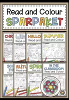 Vorschau - Arbeitsblätter - Leseverstehen Englisch Klasse 3, 4, 5, Reading Comprehension, Read and Colour, Arbeitsblätter, Wortschatz, differenziertes Material | Materialpaket - Deckblatt