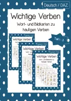 Vorschau - Fördermaterial/Inklusion - Wort- und Bildkarten zu wichtigen Verben - Teil 1-3 - Deckblatt