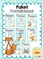 Vorschau - Mal- und Bastelvorlagen - Paket - Fuchsklasse - Deckblatt