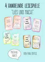 Vorschau - Spiele - 4 Lesespiele im Paket: Lies und mach! Ein handelndes Lesespiel - Deckblatt