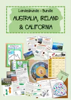 Vorschau - Stundenentwürfe - Landeskunde - Bundle: Australia, Ireland & California - MEGAMATERIALPAKET - Deckblatt