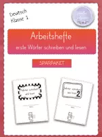 Vorschau - Arbeitsblätter - PAKET 2 Arbeitshefte I erste Wörter schreiben und lesen I Klasse 1 - Deckblatt