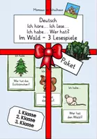Vorschau - Spiele - Paket: 3 Lesespiele Im Wald - Deckblatt