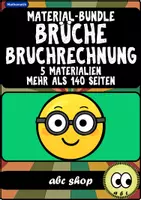 Vorschau - Arbeitsblätter - Material-Bundle: Brüche und Bruchrechnung (5 Materialien, 140 Seiten) - Deckblatt