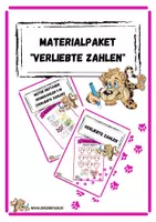 Vorschau - Arbeitsblätter - Materialpaket: Verliebte Zahlen mit Selbstkontroll-Effekt inklusive Merkspruch, Mini-Heftchen fürs Federmäppchen und Rechenbeispiele - Deckblatt