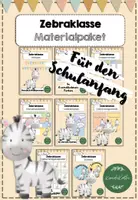 Vorschau - Mal- und Bastelvorlagen - Zebraklasse Materialpaket - Deckblatt