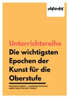 Vorschau - Stundenentwürfe - Unterrichtsreihe: Wichtige Epochen der Kunst - Sparpaket mit Arbeitsblättern, Stundenentwürfen & Lehrermaterial - Deckblatt