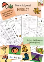 Vorschau - Arbeitsblätter - HERBST XL Materialpaket - Herbst, Halloween, Erntedank, der Kürbis, Herbstgedichte, ... - Deckblatt
