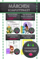 Vorschau - Arbeitsblätter - Märchen Komplettpaket – Arbeitshefte, Lapbooks, Lesespiele & Leporellos (Klasse 1–2) - Deckblatt