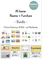 Vorschau - Arbeitsblätter - Bundle "At home" (Rooms + Furniture): Picture Dictionary & Bild-und Wortkarten - Deckblatt