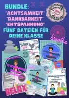 Vorschau - Arbeitsblätter - Bundle: Achtsamkeit * Dankbarkeit * Entspannung - Deckblatt