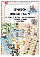 Vorschau - Spiele - Spielesammlung Domino & Merk es dir für den Englischunterricht - Deckblatt