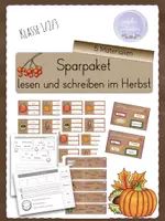 Vorschau - Arbeitsblätter - 🍂SPARPAKET Lesen und Schreiben im Herbst Klasse 1/2/3 - Deckblatt