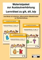 Vorschau - Arbeitsblätter - Materialpaket: Lernrätsel zur Auslautverhärtung - d/t, g/k, b/p - Deckblatt