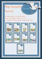 Vorschau - Arbeitsblätter - Mega Sparpaket, Pixel Art, Buchstaben, Zahlen, Jahreszeiten, Tiere - Deckblatt