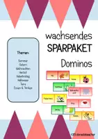 Vorschau - Stationenlernen - wachsendes Sparpaket - Dominos - Deckblatt