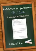 Aperçu - Feuilles d'exercices - Résolution de problèmes CE1 / CE2 (3 niveaux différenciés) - Page de couverture