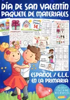 Vista previa - Unidades / Secuencias / Situaciones de Aprendizaje - Día de San Valentín Español paquete de materiales - Portada