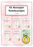 Vorschau - Arbeitsblätter - Wochenhausaufgabe XXL - Paket für die 2. Klasse - Deckblatt