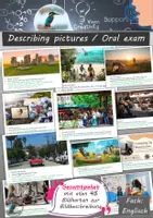 Vorschau - Merkblätter - Describing pictures / Bildbeschreibung ab Kl. 7 - Mündliche Prüfung Englisch (oral exam) – Training & Prüfung (Gesamtpaket mit 45 Bildkarten) - Deckblatt