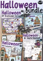 Aperçu - Feuilles d'exercices - HALLOWEEN - Growing Bundle for ESL Learners - Page de couverture