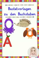 Vorschau - Stationenlernen - Bastelvorlagen zu den Buchstaben - Deckblatt