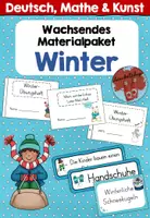 Vorschau - Mal- und Bastelvorlagen - Winter - Wachsendes Materialpaket - Deckblatt
