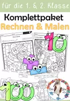 Vorschau - Arbeitsblätter - Wachsendes Komplettpaket - Rechnen und Malen Zahlenraum 20 & 100 - Deckblatt