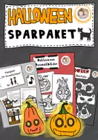 Vorschau - Stundenentwürfe - Sparpaket Halloween, Halloween in der Grundschule, Basteln, Klangbild - Deckblatt