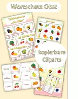 Vorschau - Arbeitsblätter - Materialpaket Wortschatz "das Obst" DaZ - Deckblatt