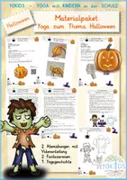 Vorschau - Mal- und Bastelvorlagen - Halloween Materialpaket Yoga Fantasiereise Atemübung - Deckblatt