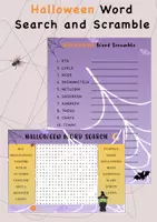 Aperçu - Feuilles d'exercices - Halloween Word Search and Scramble Worksheets - Page de couverture